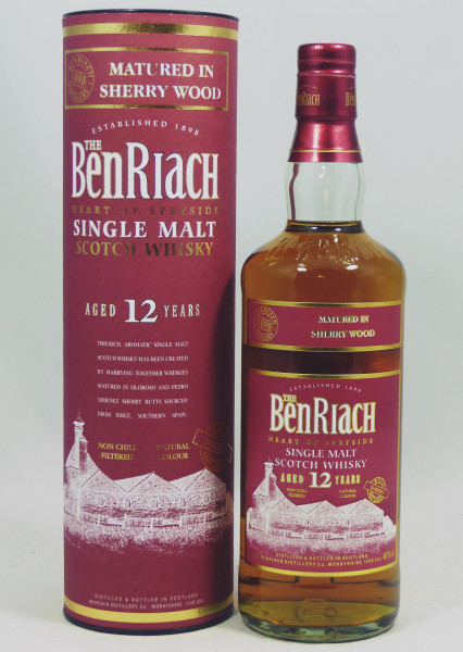 Benriach 12 Jahre Sherry Wood - old Style b. 2014